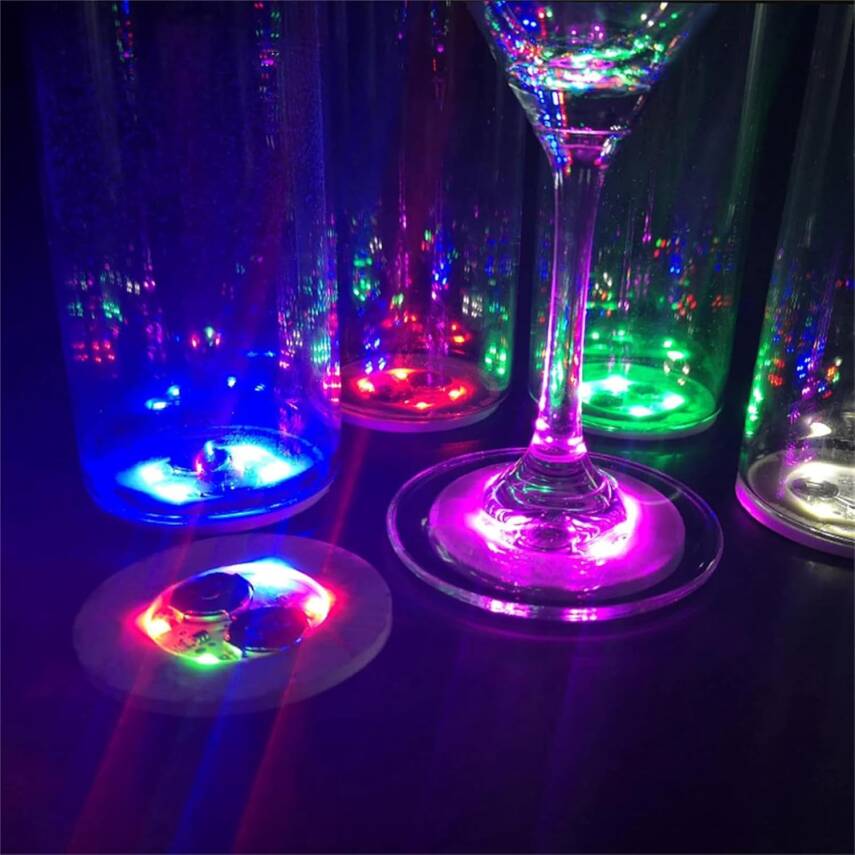 Işıklı Yapışkanlı Bardak Altı Aparatı Ledli 3 Modlu - 2