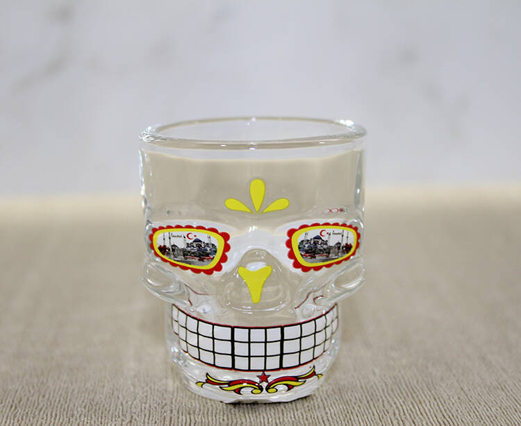 İstanbul Temalı Cam Kurukafa Shot Bardak - 1