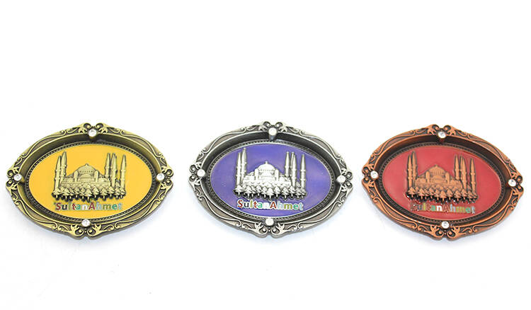 İstanbul Temalı Metal Magnet Sultanahmet Kabartmalı - 1