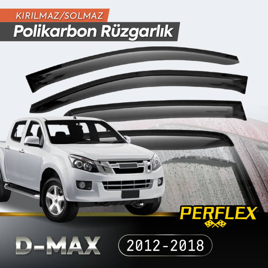 Isuzu D-MAX 2012-2018 Cam Rüzgarlığı V2 Düz - 1