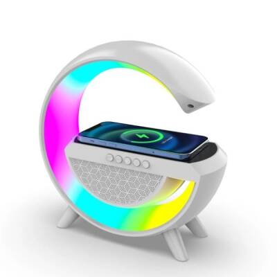Kablosuz Şarj Standlı RGB Hoparlör - 1