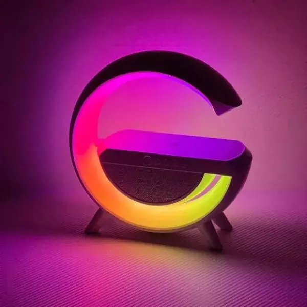 Kablosuz Şarj Standlı RGB Hoparlör - 4