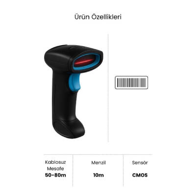Kablosuz Standlı 1D/2D Barkod &amp; Karekod Okuyucu - 3