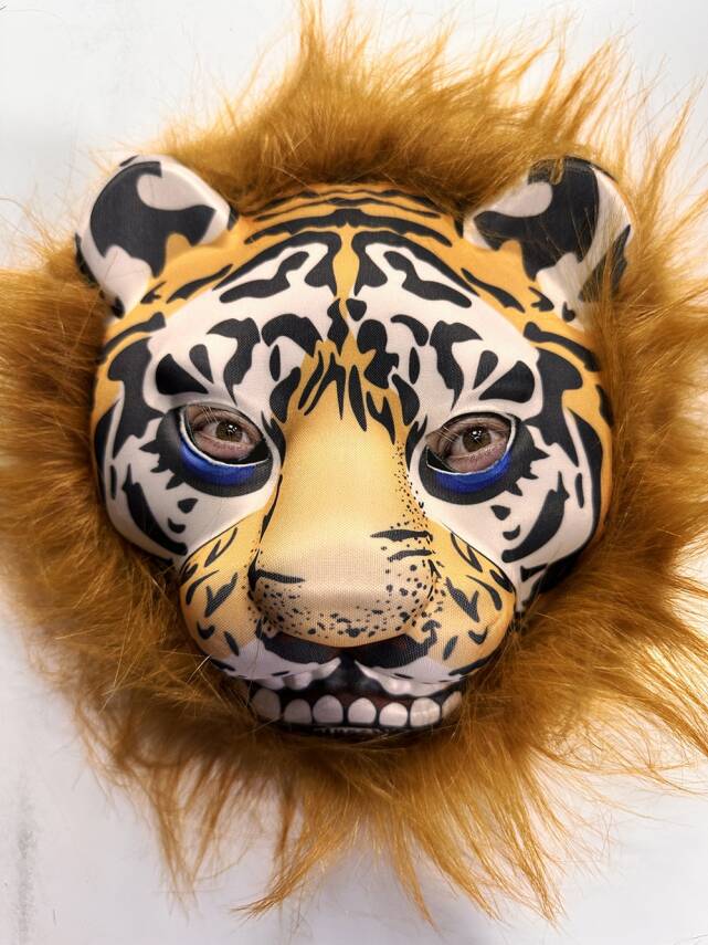 Kahverengi Yeleli Saçlı Peluş Aslan Maskesi Mega Peluş 23 No - 1