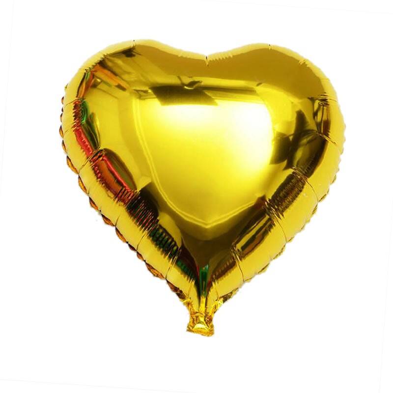 Kalp Balon Folyo Sarı 60 cm 24 inç - 1