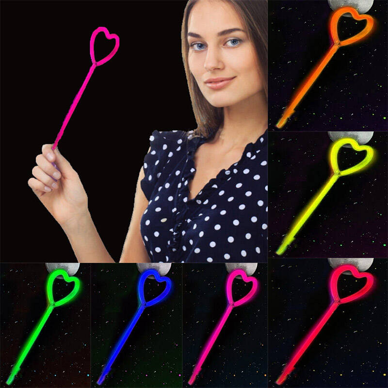 Kalp Şekili Glow Çubuk Seti 6 Adet - 1