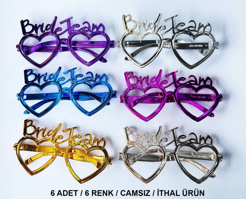 Kalpli Bride Team Gözlük Seti 6 Renk - 1