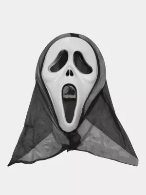 Kapşonlu Çığlık Maskesi Scream Maskesi 33x21 cm - 1