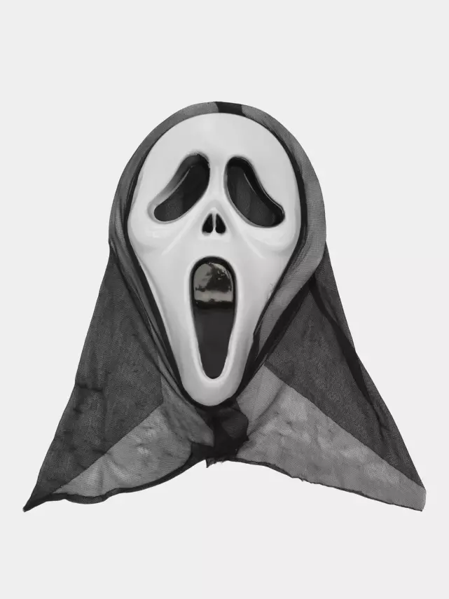 Kapşonlu Çığlık Maskesi Scream Maskesi 33x21 cm - 1