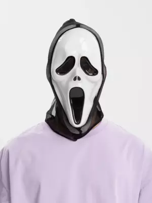 Kapşonlu Çığlık Maskesi Scream Maskesi 33x21 cm - 2
