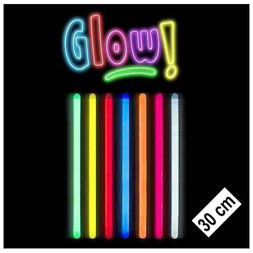 Karanlıkta Parlayan Fosforlu Glow Stick Kalın Çubuk 30 cm 1 Adet - 1