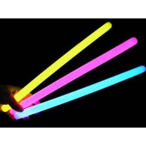 Karanlıkta Parlayan Fosforlu Glow Stick Kalın Çubuk 30 cm 1 Adet - 3