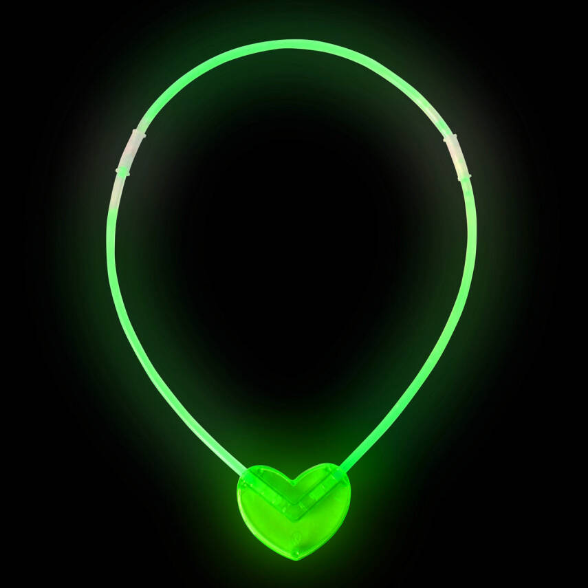 Karanlıkta Yanan Glow Kalp Şekilli Kolye 6 Adet - 4