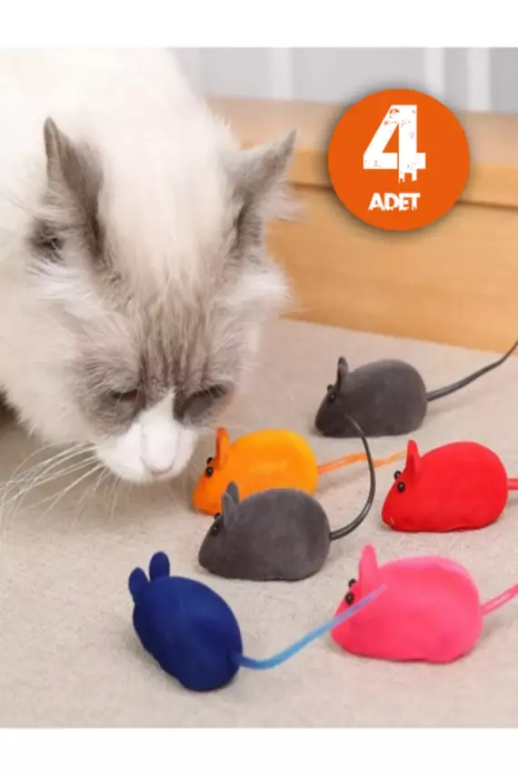 Kedi Eğitim Oyun Faresi 4 Adet - 1