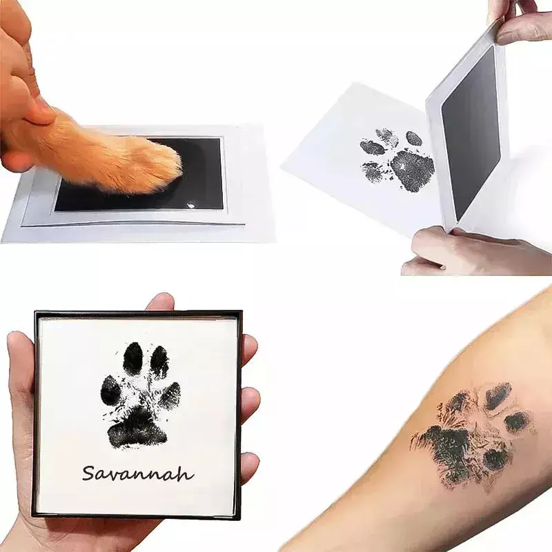 Kedi Köpek Pati İzi Fotoğraf Çerçevesi Seti - 1