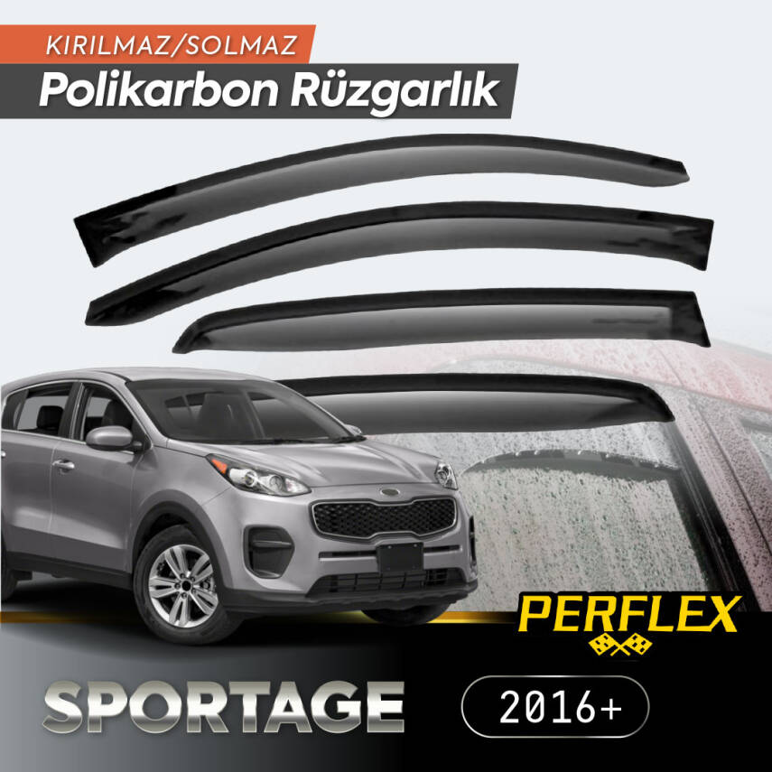 KIA Sportage 2016+ Cam Rüzgarlığı V2 Düz - 1