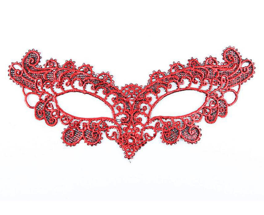 Kırmızı Dantel Masquerade Maskesi 6 No - 1