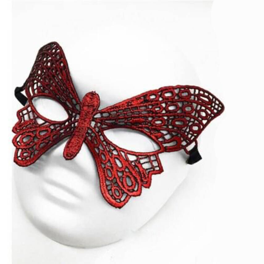 Kırmızı Dantel Masquerade Maskesi 7 No - 2