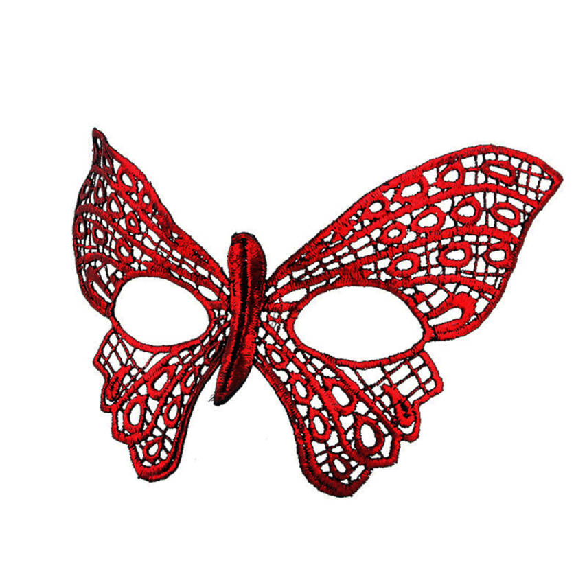 Kırmızı Dantel Masquerade Maskesi 7 No - 3