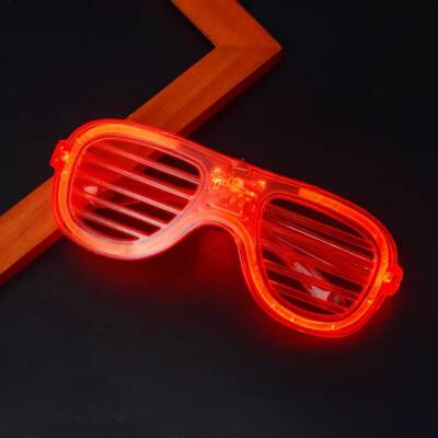 Kırmızı Led Işıklı Parti Gözlüğü - Neon 3 Modlu - 4