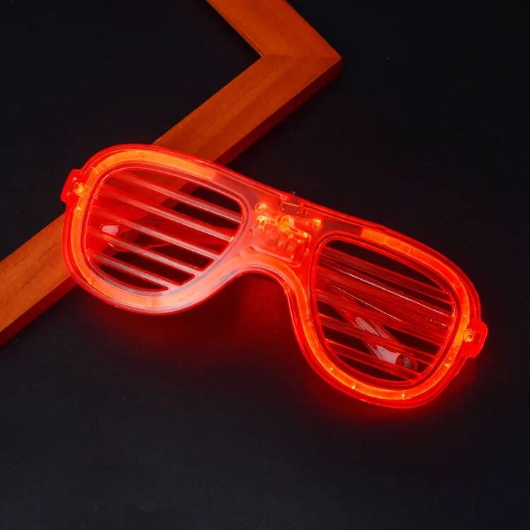 Kırmızı Led Işıklı Parti Gözlüğü - Neon 3 Modlu - 4
