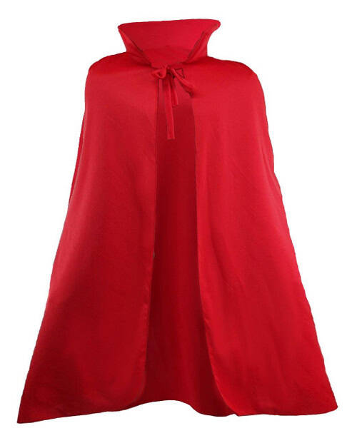 Kırmızı Renk Yakalı Pelerin 120 cm - 2