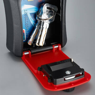 Kırmızı Şifreli Anahtar ve Eşya Saklama Güvenlik Kasası (1)