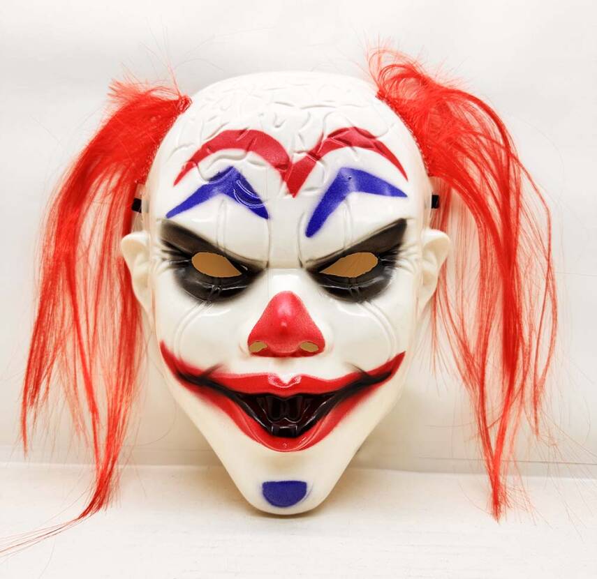 Kızıl Saçlı Joker Palyaço Maskesi - 2