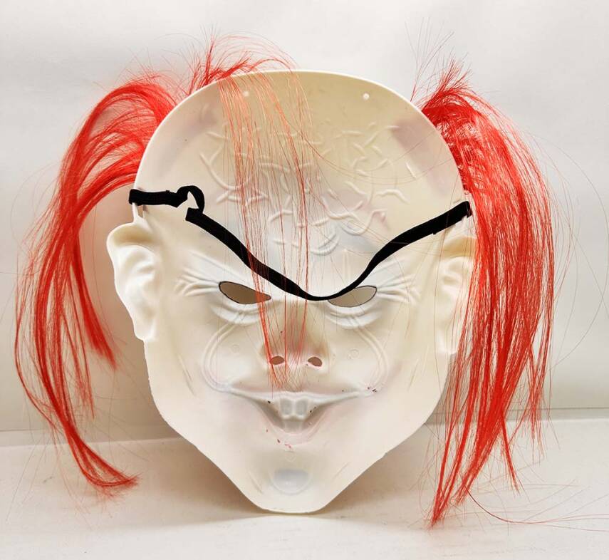 Kızıl Saçlı Joker Palyaço Maskesi - 3