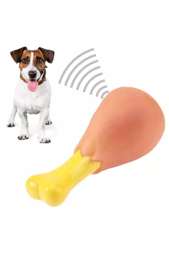 Köpekler İçin Sesli Oyuncak Tavuk Butu - 2