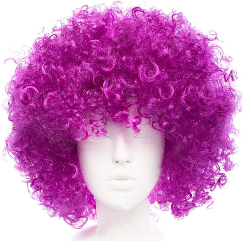 Koyu Mor Violet Renk Afro Bonus Parti Peruğu - 1