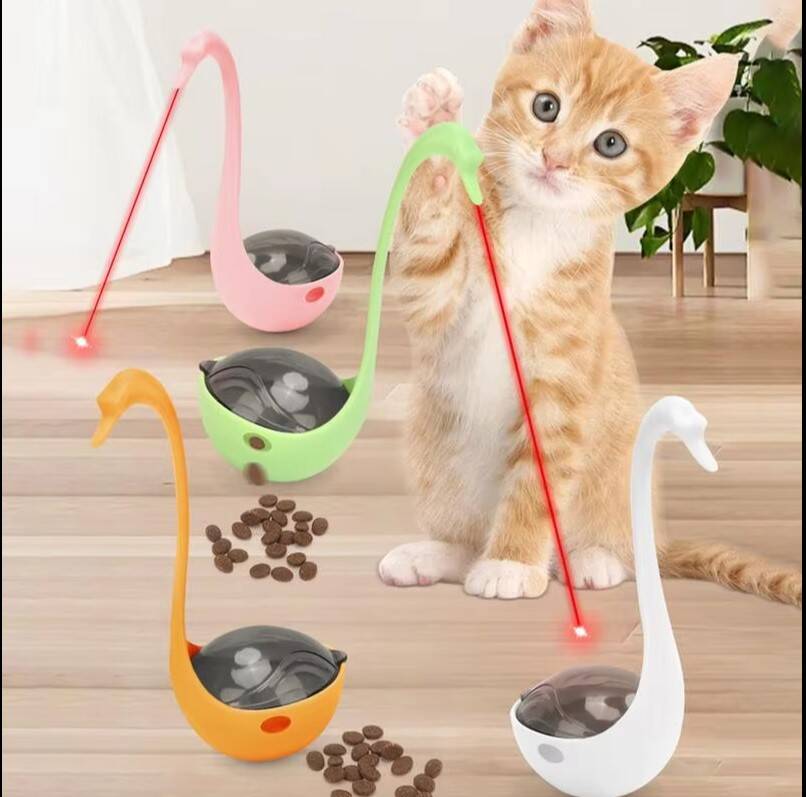 Kuğu Şeklinde Lazerli Kedi Oyuncağı - 1