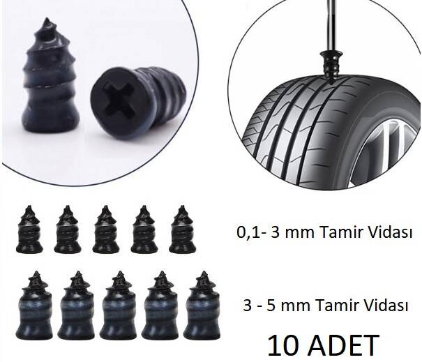 Lastik Tamir Kiti Kauçuk Vida Seti - 3