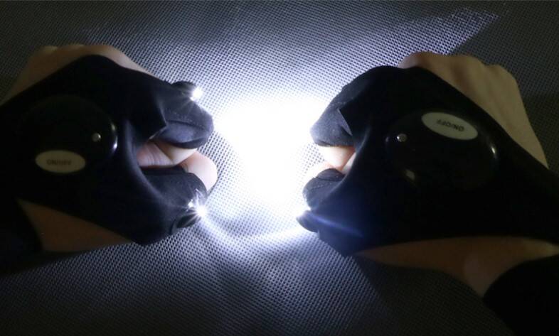 Led Işıklı Çalışma Eldiveni Sağ Sol Çift - 4