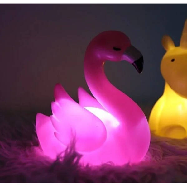 LED Işıklı Flamingo Masa Lambası - 2