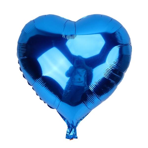 Mavi Kalp Folyo Balon 45 Cm. - 1