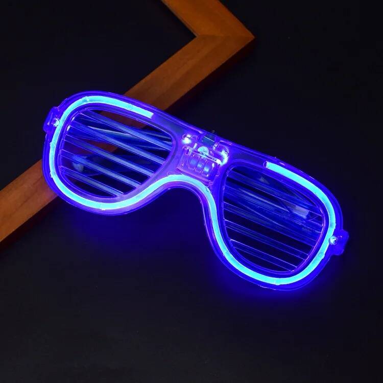 Mavi Led Işıklı Parti Gözlüğü - Neon 3 Modlu - 3
