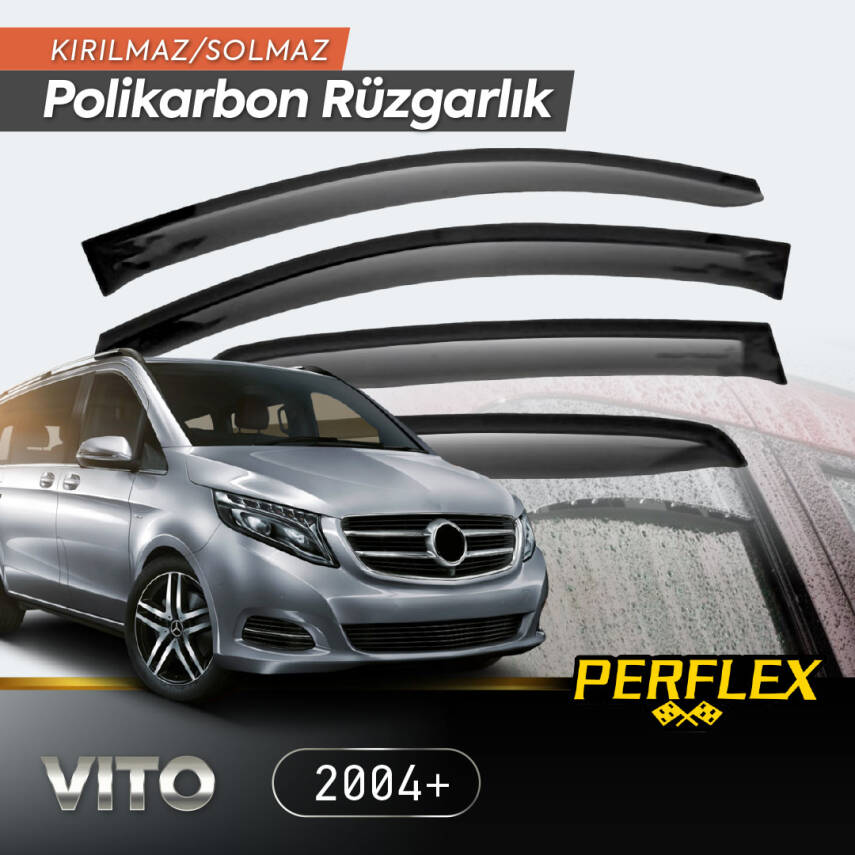 Mercedes Vito 2004+ Cam Rüzgarlığı V2 Düz - 1