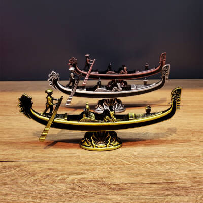Metal Dekoratif Venedik Kayık - 1