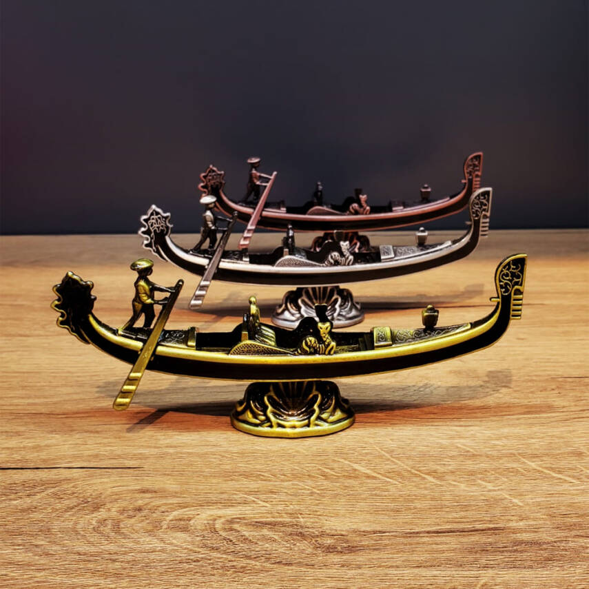 Metal Dekoratif Venedik Kayık - 1