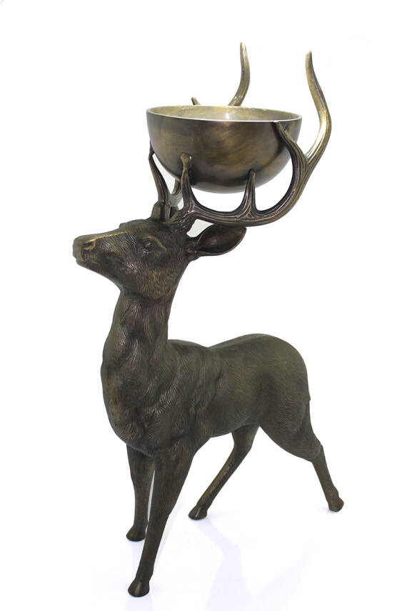 Metal Geyikli Kase 77 Cm - 1