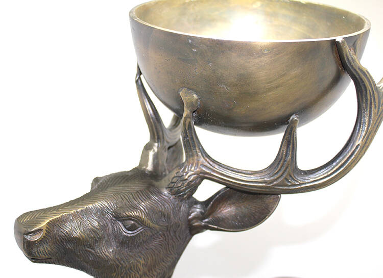 Metal Geyikli Kase 77 Cm - 2