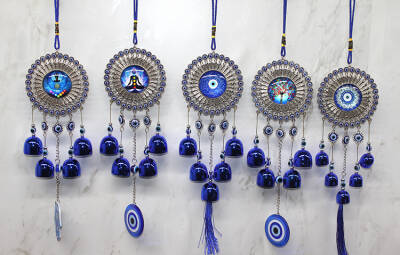 Metal Nazar Boncuğu Çan Model 9