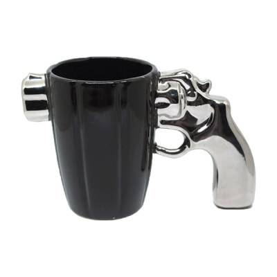 Metalik Silah Tasarımlı Kupa Bardak - 1