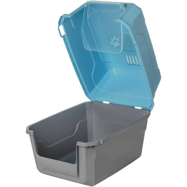 Mikopet Deluxe Mavi Kapalı Kedi Tuvaleti - 1