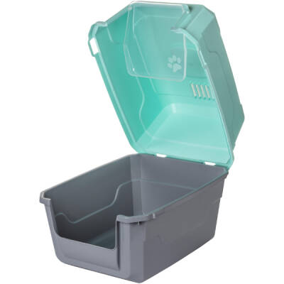 Mikopet Deluxe Yeşil Kapalı Kedi Tuvaleti