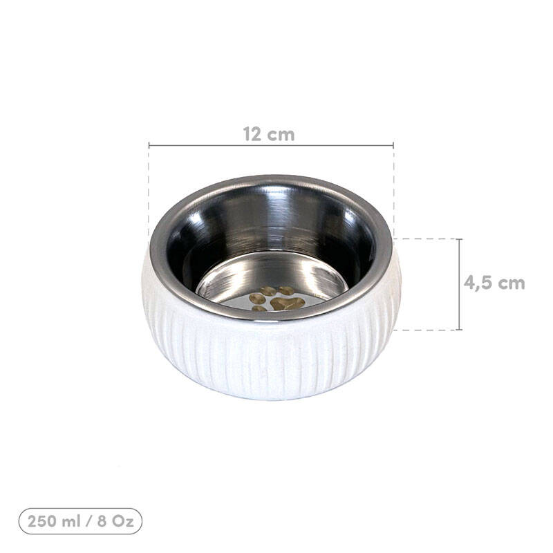 Mikopet Organik Seramik Mama Kabı Beyaz - 2