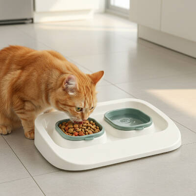 Mikopet Yeşil 2'si 1 Arada Mama Ve Su Kabı (1)