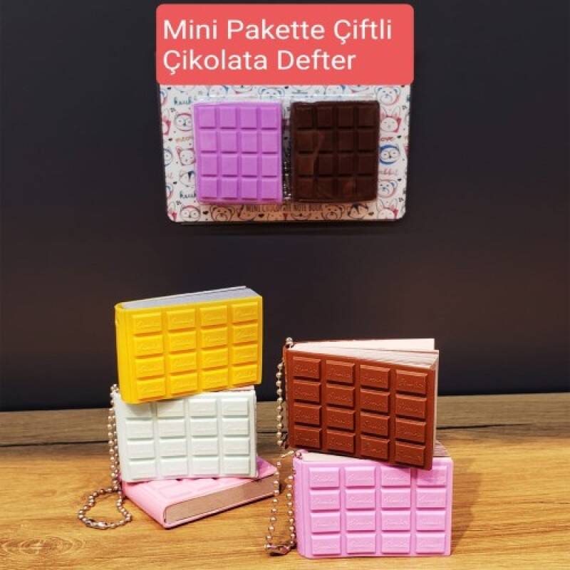 Mini Çiftli Çikolata Not Defteri - 1