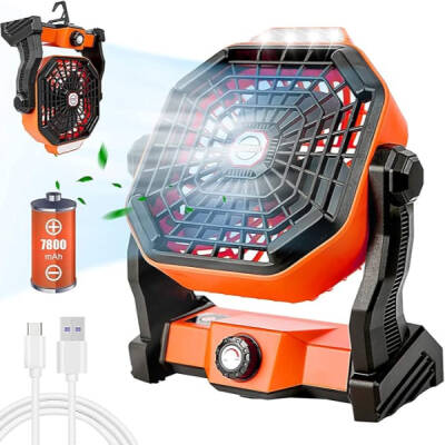 Mini Şarjlı Ledli Kare Fan - 4